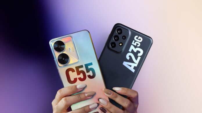 Galaxy A23 5G vs realme C55: qual celular vence este duelo equilibrado? | Comparativo