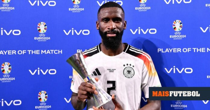 Euro 2024: Rudiger e Ruben Vargas eleitos «homens do jogo»